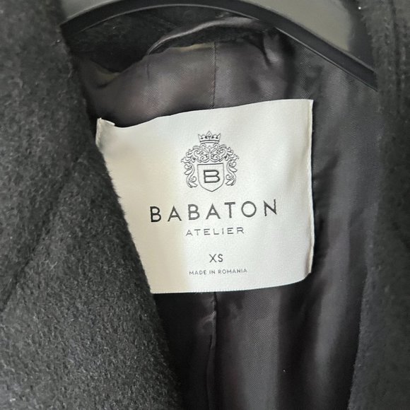 Aritzia Babaton Edition Coat Black Wool Camel Mix - Picture 4 of 6